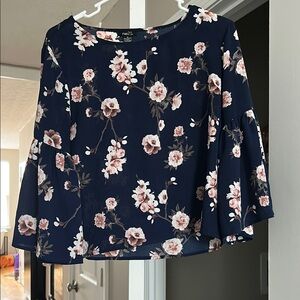 Rue21 Navy Floral Women's Top